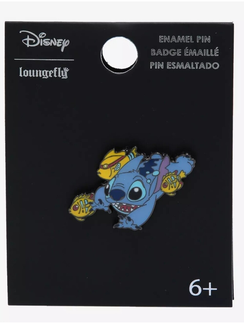 Loungefly Disney Lilo & Stitch Swimming with Stitch & Fishes Enamel Pin